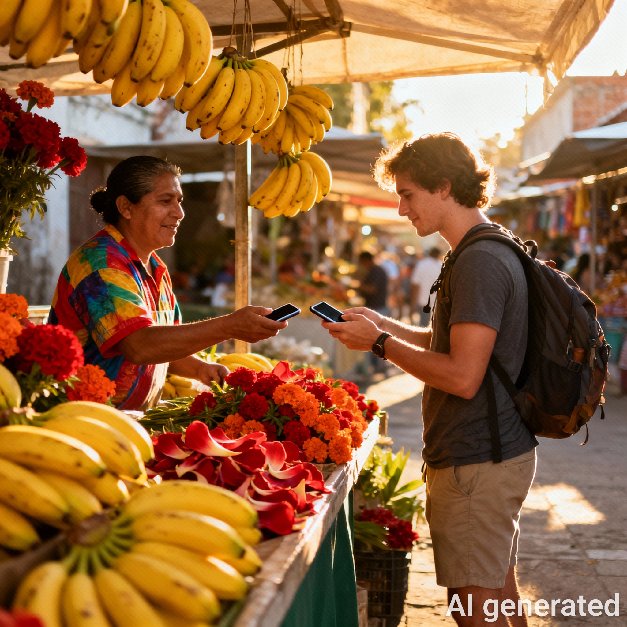 Central American open-air market pop-up