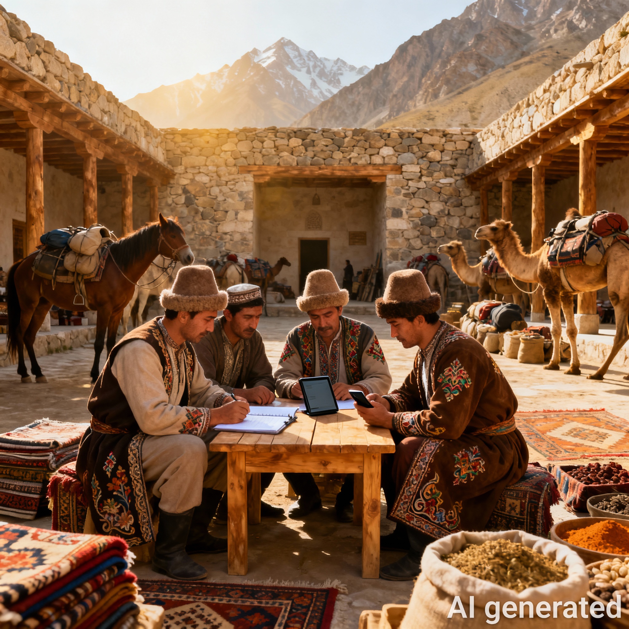 Central Asia caravanserai merchants
