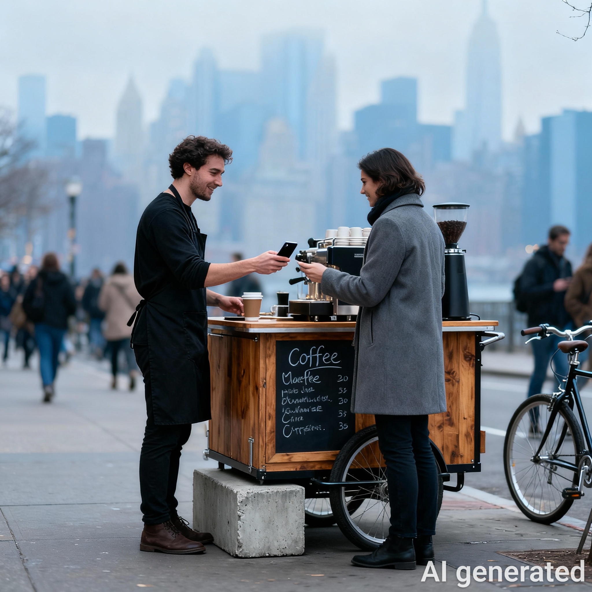 Western North America sidewalk vendors